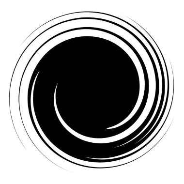 Dön, dön, sarmal şekil, element. Döndürme ve döndürme efektli motif