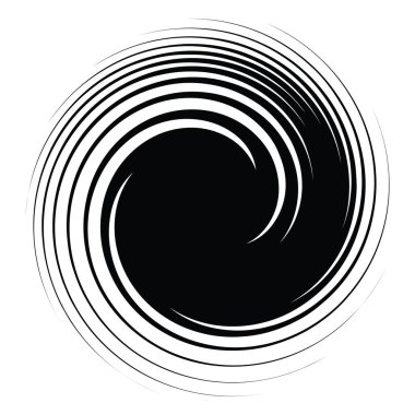 Dön, dön, sarmal şekil, element. Döndürme ve döndürme efektli motif
