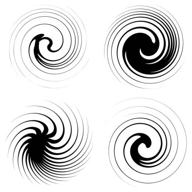 Dön, dön, sarmal şekil, element. Döndürme ve döndürme efektli motif