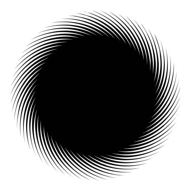 Dön, dön, sarmal şekil, element. Döndürme ve döndürme efektli motif