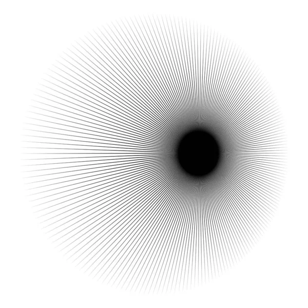 Starburst Sunburst Form Abstrakt Schimmer Blitzform Element Radiale Abstrahlende Vektorabbildung — Stockvektor