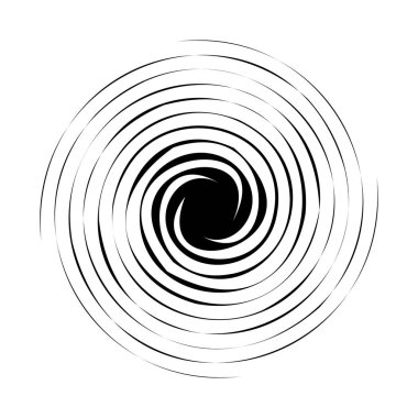 Dön, dön, sarmal şekil, element. Döndürme ve döndürme efektli motif