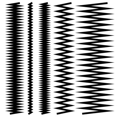 Dalgalı, dalgalı, dalga çizgileri. Zig-zag, çapraz çizgiler vektör çizimi.