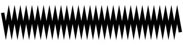 波に手を振って波線 ジグザグ 十字線ベクトル図 — ストックベクタ
