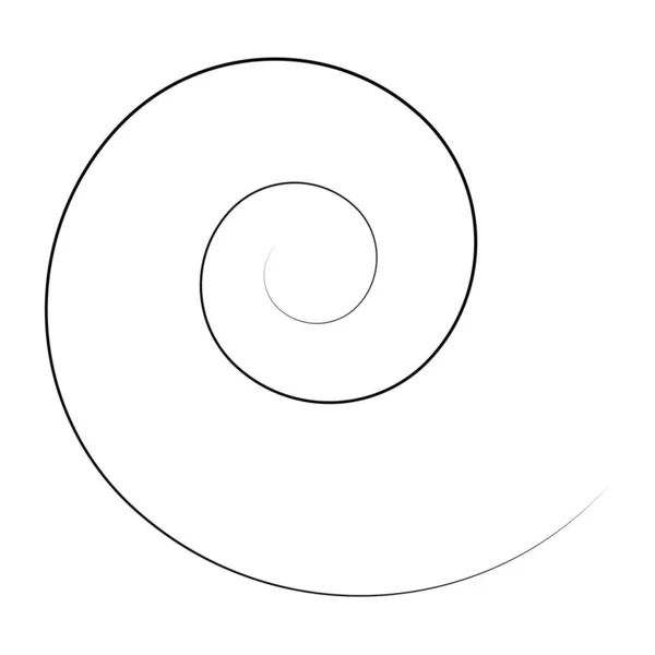 Spiral Swirl Twirl Volute Helix Shape Element — Stock Vector