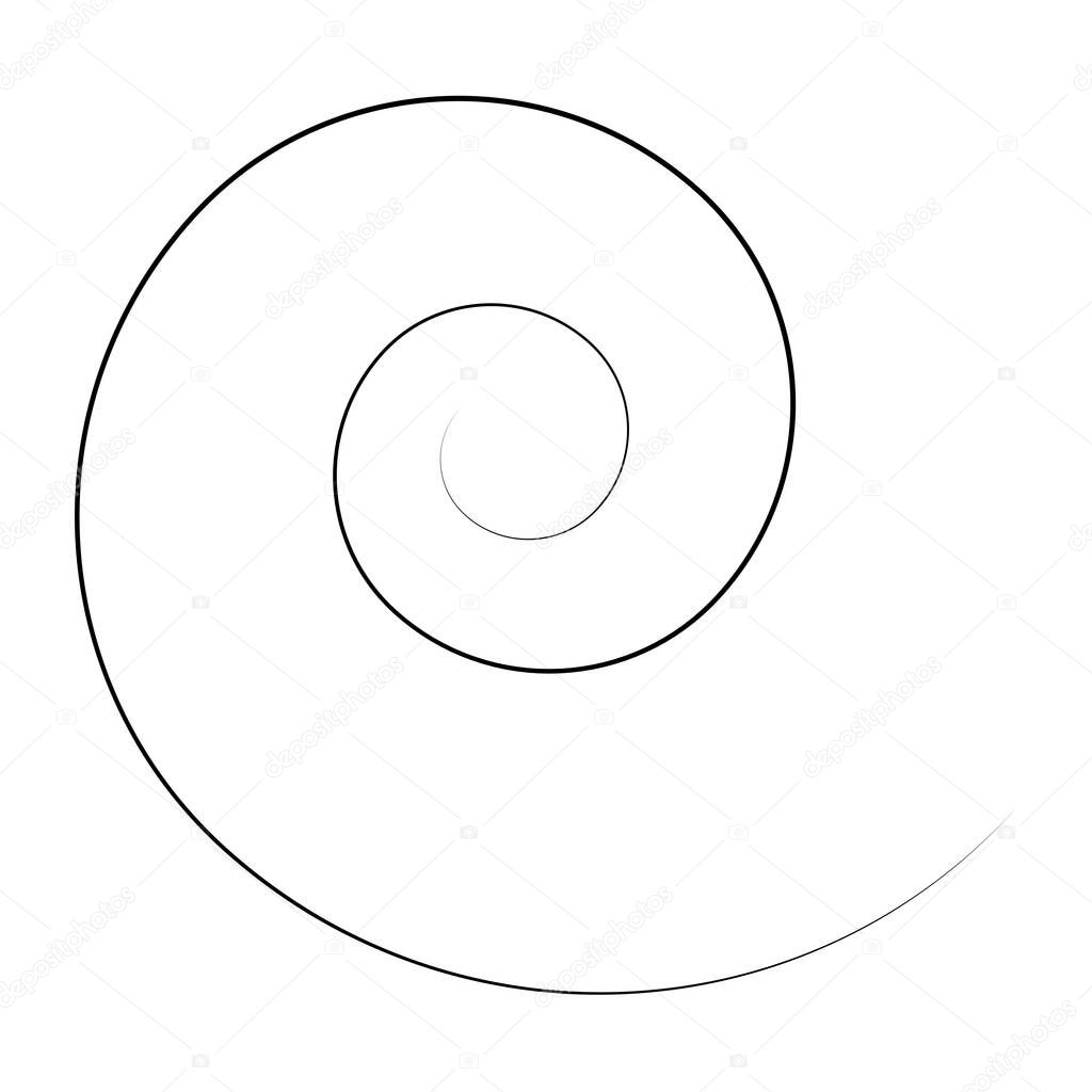 Spiral, swirl, twirl, Volute, helix shape element