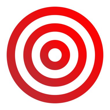 Bullseye, hedef nokta soyut vektör tasarım elementi