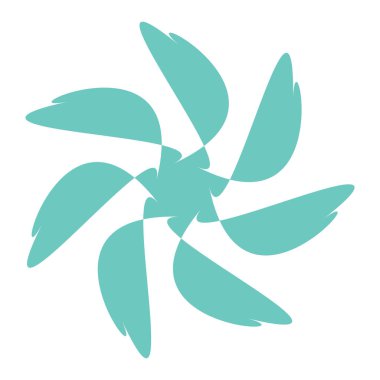 Benzersiz soyut sanatsal radyal ve geometrik mandala, vektör illüstrasyonu