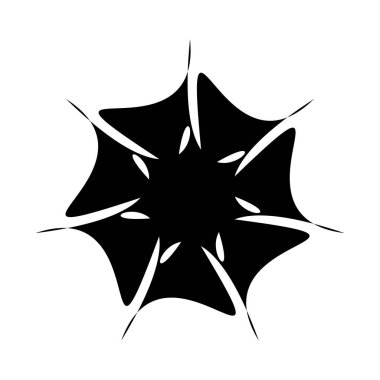 Benzersiz soyut sanatsal radyal ve geometrik mandala, vektör illüstrasyonu