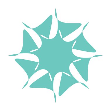 Benzersiz soyut sanatsal radyal ve geometrik mandala, vektör illüstrasyonu