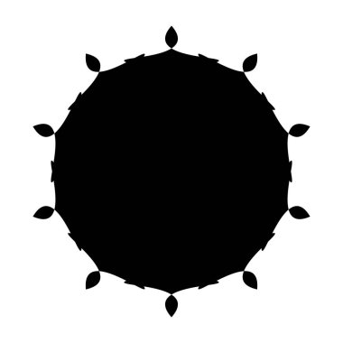 Benzersiz soyut sanatsal radyal ve geometrik mandala, vektör illüstrasyonu