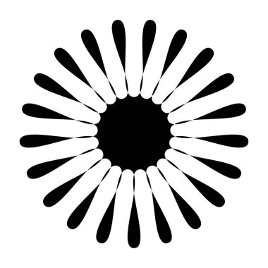 Benzersiz soyut sanatsal radyal ve geometrik mandala, vektör illüstrasyonu