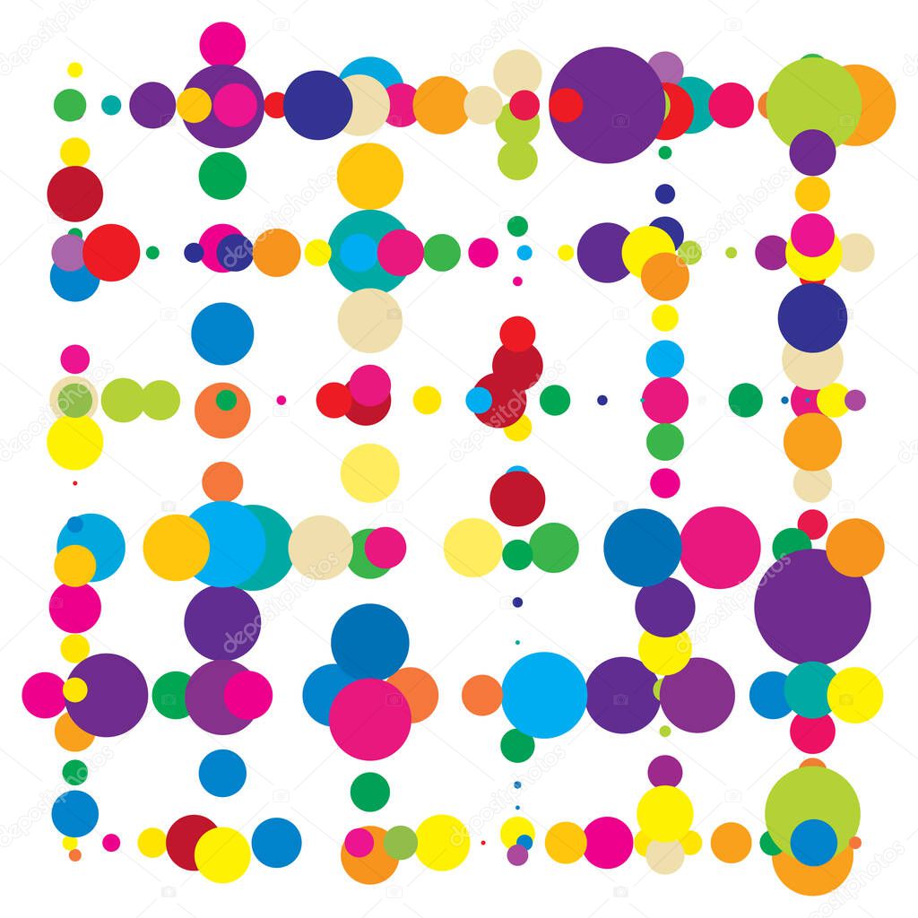 Random dots, random circles vector pattern vector illustration, Clip art graphics