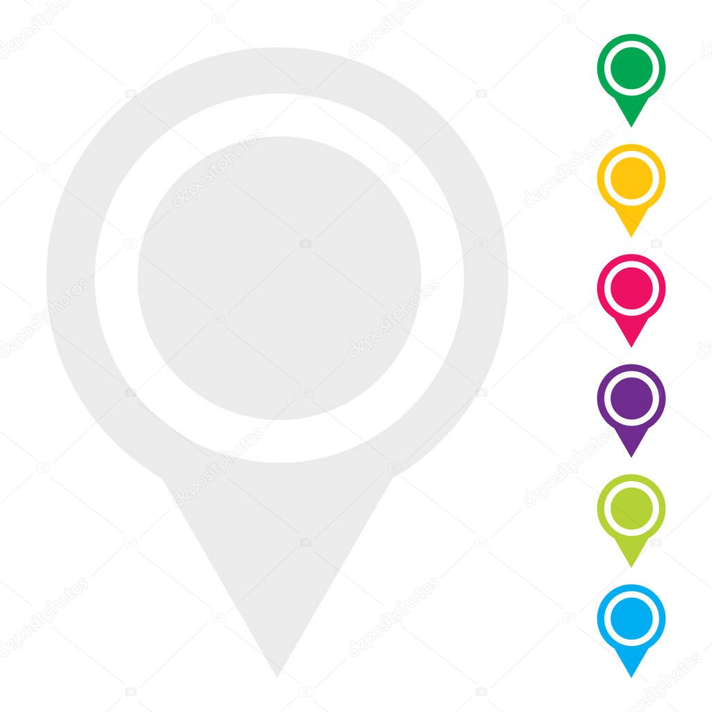Map marker, map pin, location icon,vector illustration, Clip art graphics