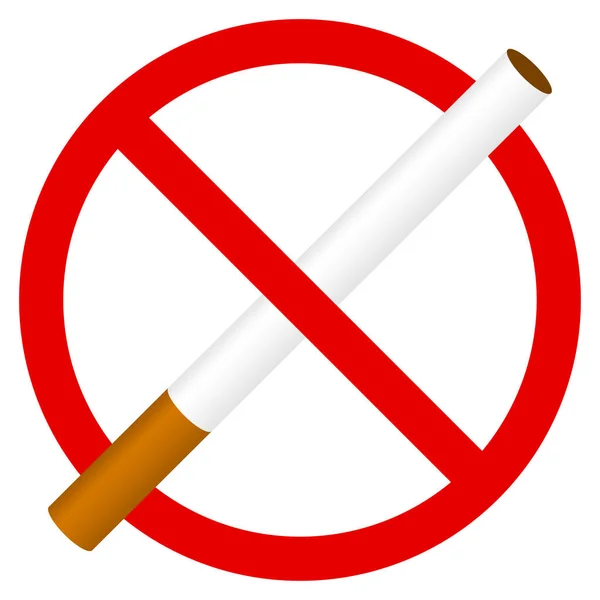 禁止吸烟标志 矢量图解 剪贴画 — 图库矢量图片