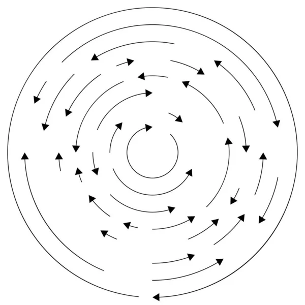 동심원의 화살표 일러스트 — 스톡 벡터