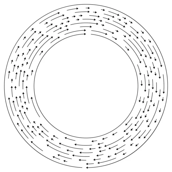 Spinnende Pfeile Kreis Einfache Vektorgrafik — Stockvektor