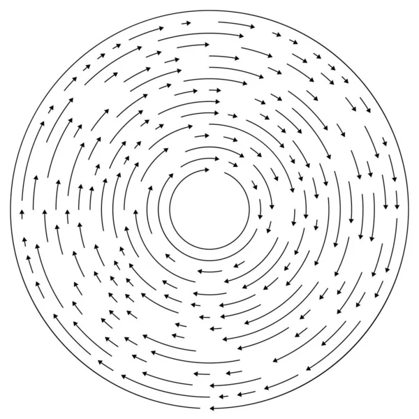 Flèches Tournantes Dans Cercle Conception Graphique Vectorielle Simple — Image vectorielle