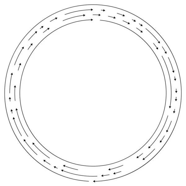 Flechas Giratorias Círculo Diseño Gráfico Vectorial Simple — Vector de stock