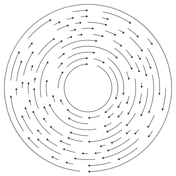Spinning Šipky Kruhu Jednoduchý Vektorový Grafický Design — Stockový vektor