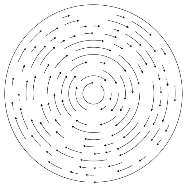Spinnende Pfeile Kreis Einfache Vektorgrafik — Stockvektor