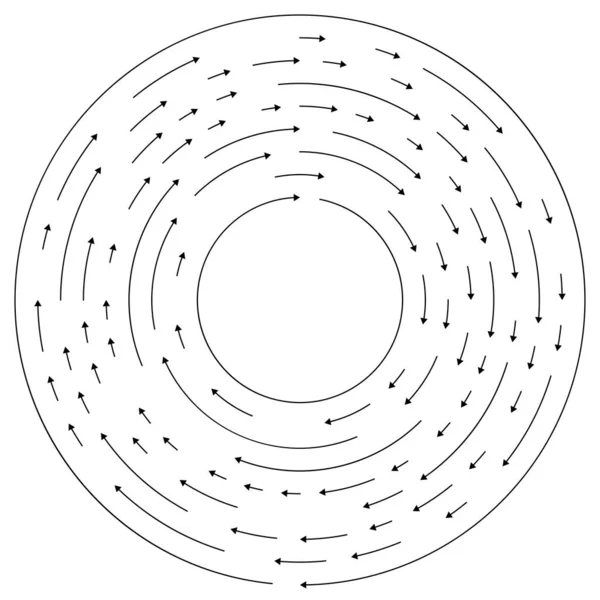 Spinnende Pfeile Kreis Einfache Vektorgrafik — Stockvektor