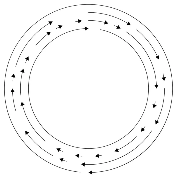 Spinning Šipky Kruhu Jednoduchý Vektorový Grafický Design — Stockový vektor