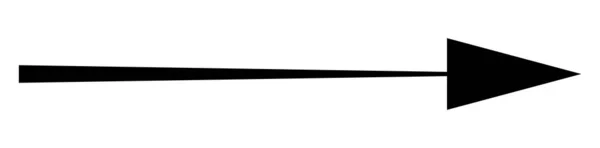 Freccia Nera Rivolta Destra Elemento Forma Freccia — Vettoriale Stock