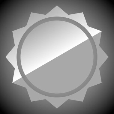 Parlak ve parlak vektör çizimi şekli. Etiket modern simgesi