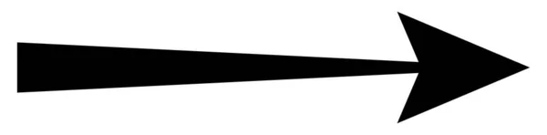 Μαύρο Βέλος Δείχνει Δεξιά Στοιχείο Σχήματος Βέλους — Διανυσματικό Αρχείο