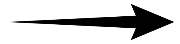 Flèche Noire Pointant Droite Élément Forme Flèche — Image vectorielle