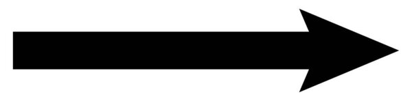 Черная стрелка указывает направо. Элемент формы стрелки