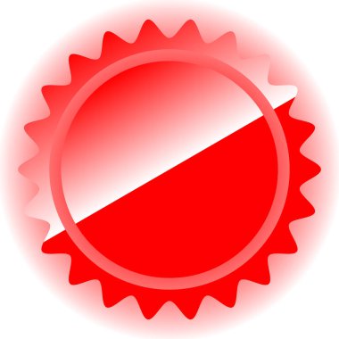 Parlak ve parlak vektör çizimi şekli. Etiket modern simgesi