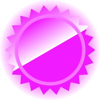 Parlak ve parlak vektör çizimi şekli. Etiket modern simgesi