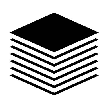 Bilgisayarcılık ya da genel yığın teması için daha katmanlı simge. Harddisk, sabit disk simgesi, sembol, vektör illüstrasyonu, Clip sanatı grafikleri