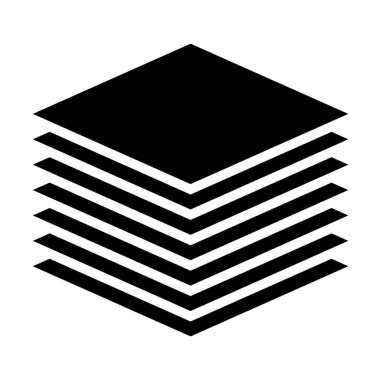 Bilgisayarcılık ya da genel yığın teması için daha katmanlı simge. Harddisk, sabit disk simgesi, sembol, vektör illüstrasyonu, Clip sanatı grafikleri