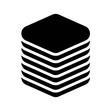 Bilgisayarcılık ya da genel yığın teması için daha katmanlı simge. Harddisk, sabit disk simgesi, sembol, vektör illüstrasyonu, Clip sanatı grafikleri