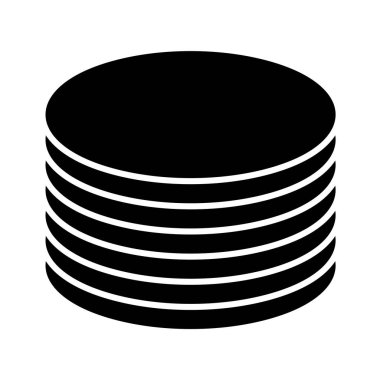 Bilgisayarcılık ya da genel yığın teması için daha katmanlı simge. Harddisk, sabit disk simgesi, sembol, vektör illüstrasyonu, Clip sanatı grafikleri