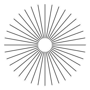 Radyal, yayılan çizgi yıldız patlaması, havai fişek etkisi vektörü