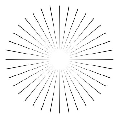 Radyal, yayılan çizgi yıldız patlaması, havai fişek etkisi vektörü