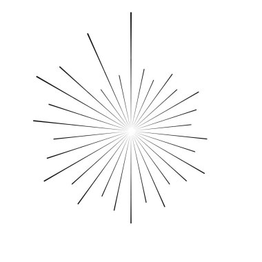 Radyal, yayılan çizgi yıldız patlaması, havai fişek etkisi vektörü