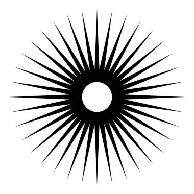 Radyal, yayılan çizgi yıldız patlaması, havai fişek etkisi vektörü