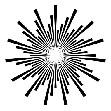 Radyal, yayılan çizgi yıldız patlaması, havai fişek etkisi vektörü