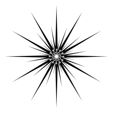 Radyal, yayılan çizgi yıldız patlaması, havai fişek etkisi vektörü
