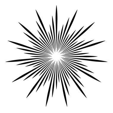 Radyal, yayılan çizgi yıldız patlaması, havai fişek etkisi vektörü