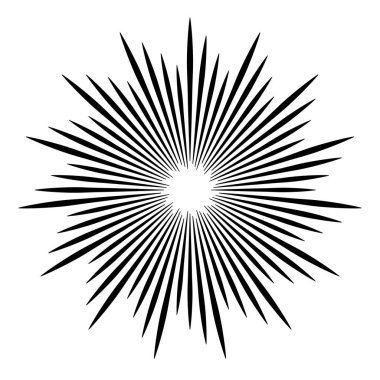 Radyal, yayılan çizgi yıldız patlaması, havai fişek etkisi vektörü