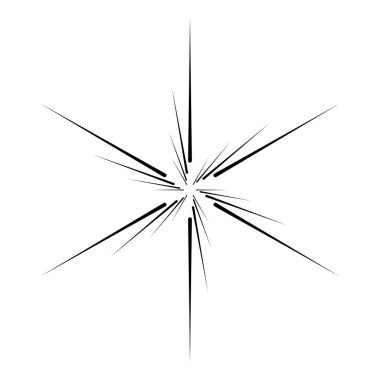 Radyal, yayılan çizgi yıldız patlaması, havai fişek etkisi vektörü