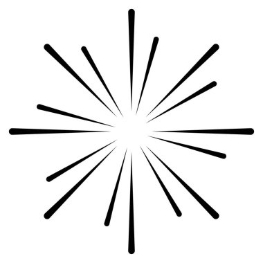 Radyal, yayılan çizgi yıldız patlaması, havai fişek etkisi vektörü