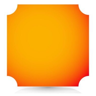 Boş renkli düğme, pankart şekilleri