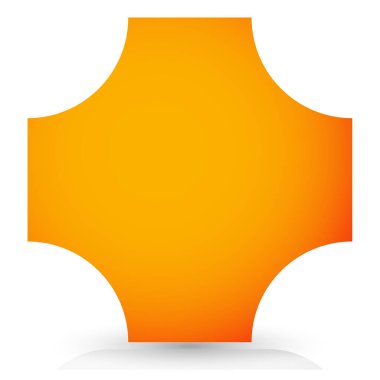 Boş renkli düğme, pankart şekilleri